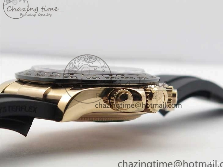 1224 Daytona 116515 Noob 1:1 Best Edition Chocolate Dial Lume Markers on Black Rubber Strap SA4130 (Free Extra Strap) V Stylish 2976